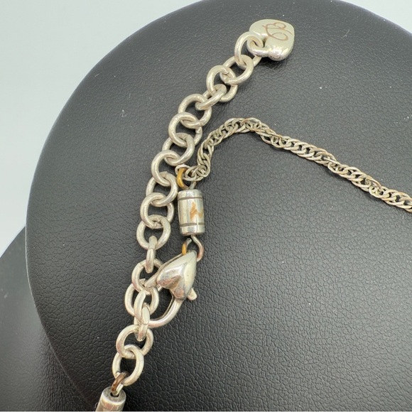 Brighton Puffy Diamond Lace Heart Reversible Pendant Necklace - Picture 16 of 16